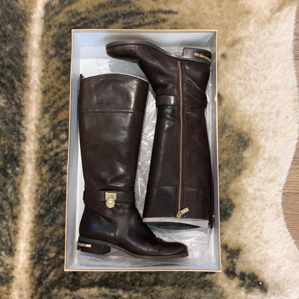 Michael Kors Chocolate Brown Riding Boots